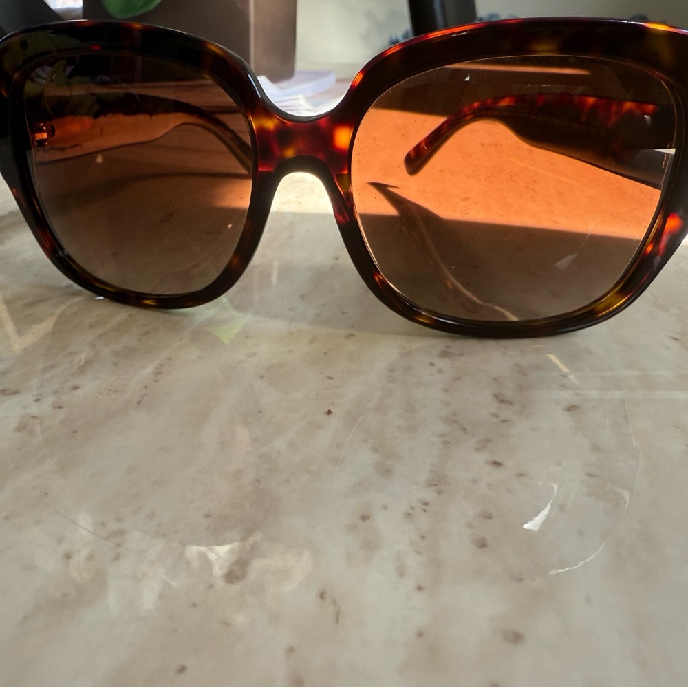 Coach Brown Oversized Square Sunglasses